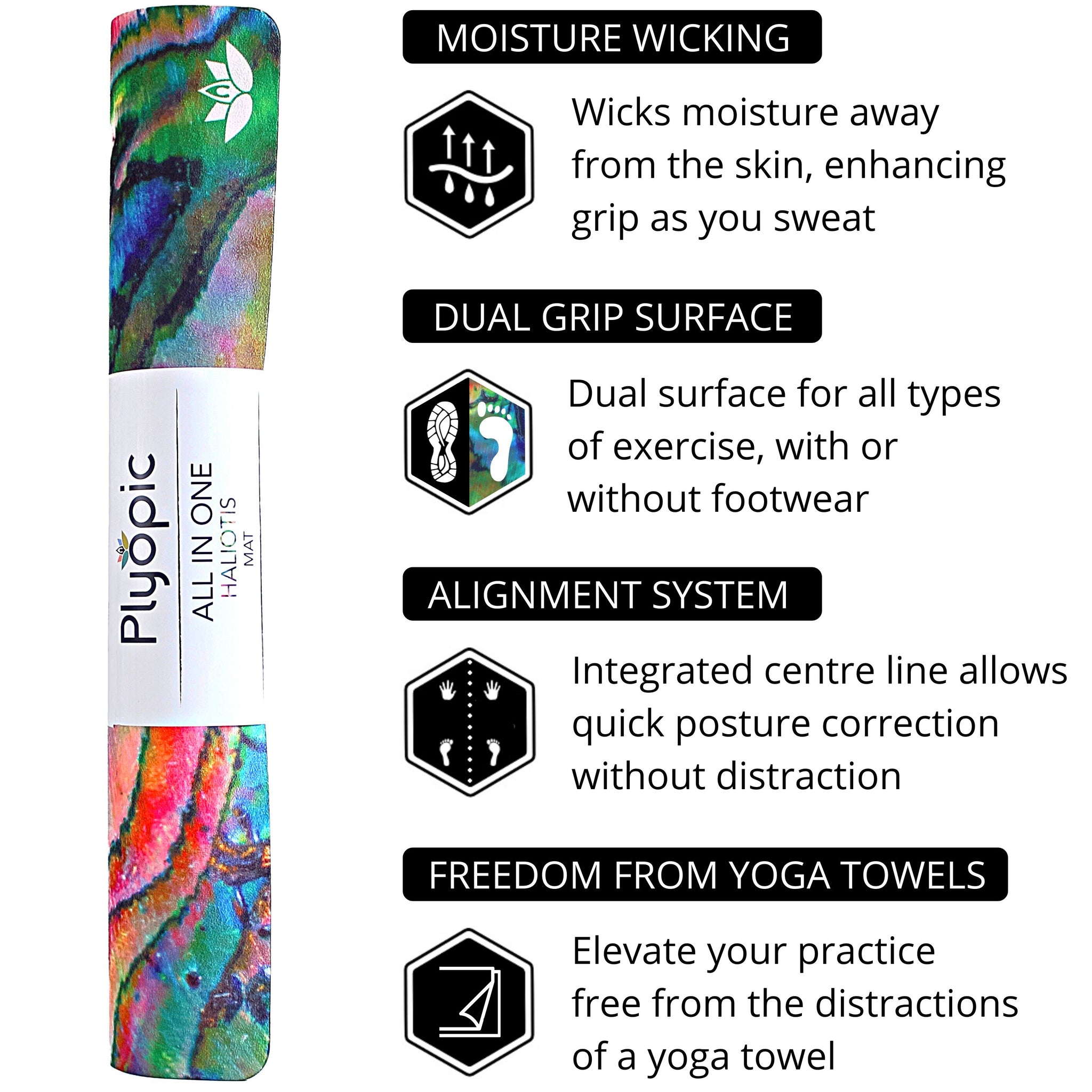 All In One Yoga Mat Haliotis - Plyopic