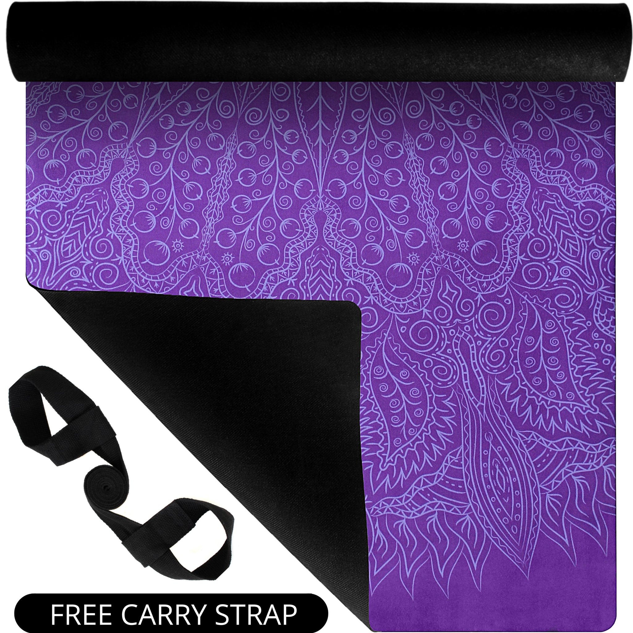 All In One Yoga Mat Purple Mandala - Plyopic