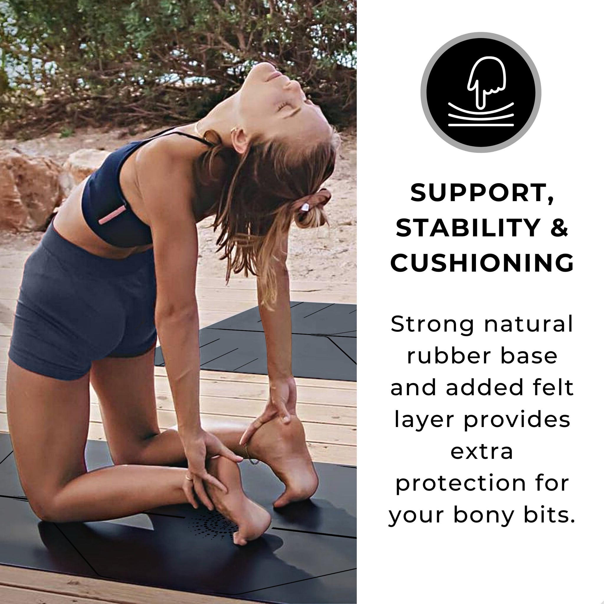 Ultra Grip Pro+ Yoga Mat - Blue - Plyopic