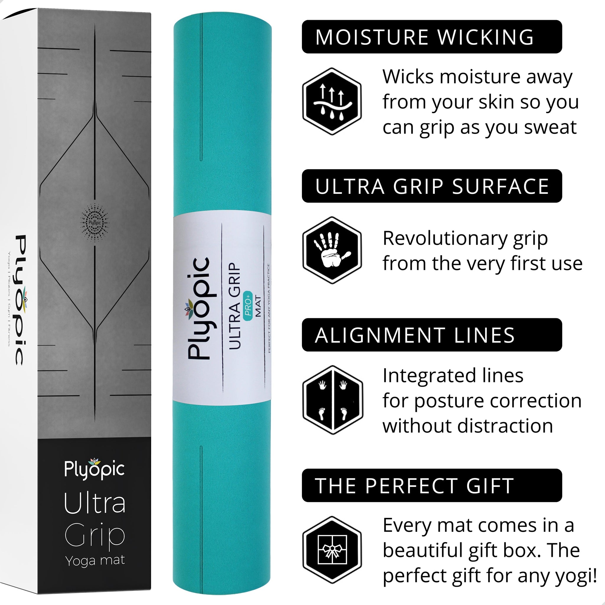 Ultra Grip Pro+ Yoga Mat - Mint - Plyopic