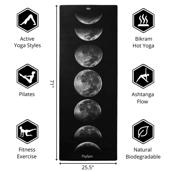 Moon Phases 6MM Yoga Mat by POPSUGAR Inc. - FabFitFun