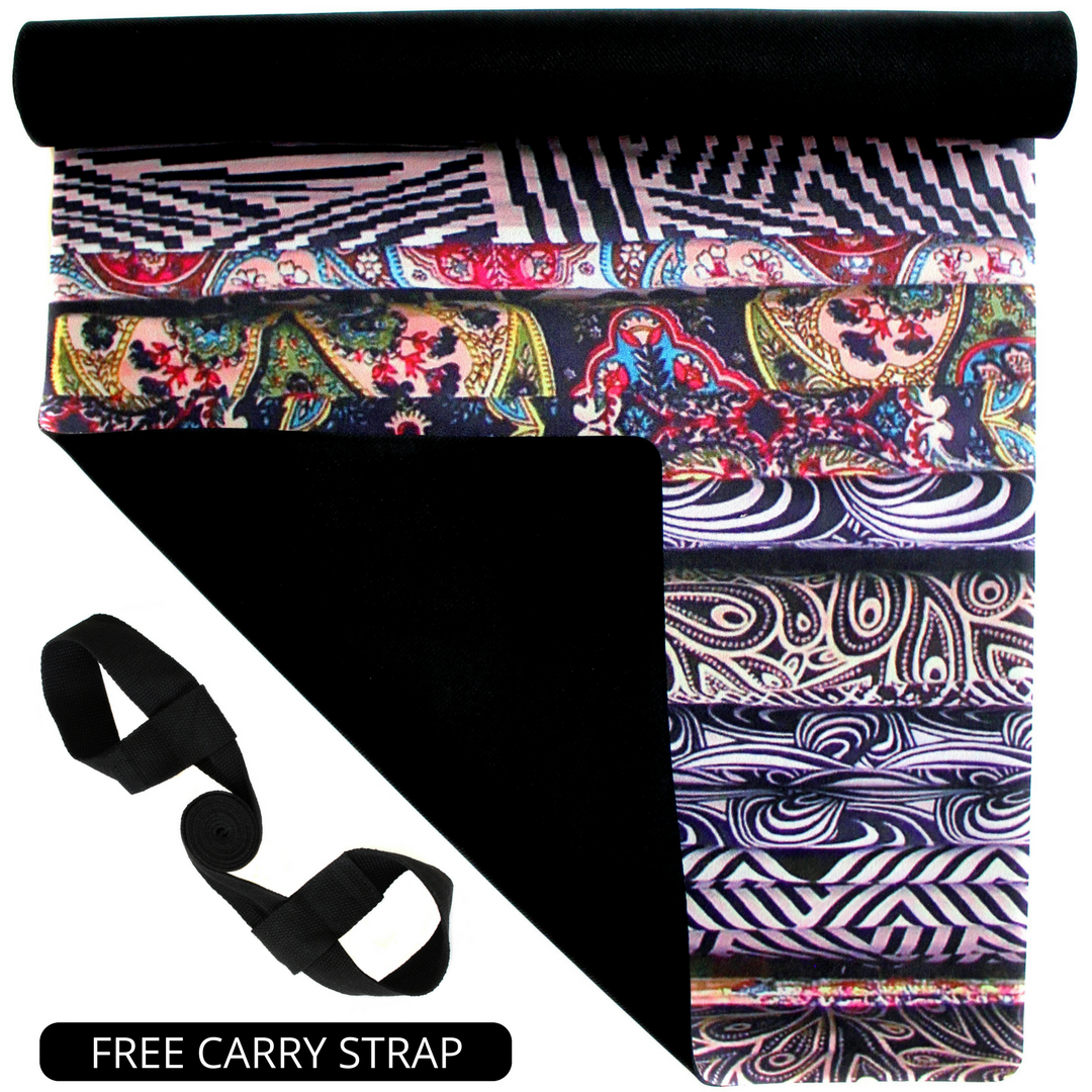 Plyopic-All In One Yoga Mat Tribal-Yoga Mat With Free Carry Strap