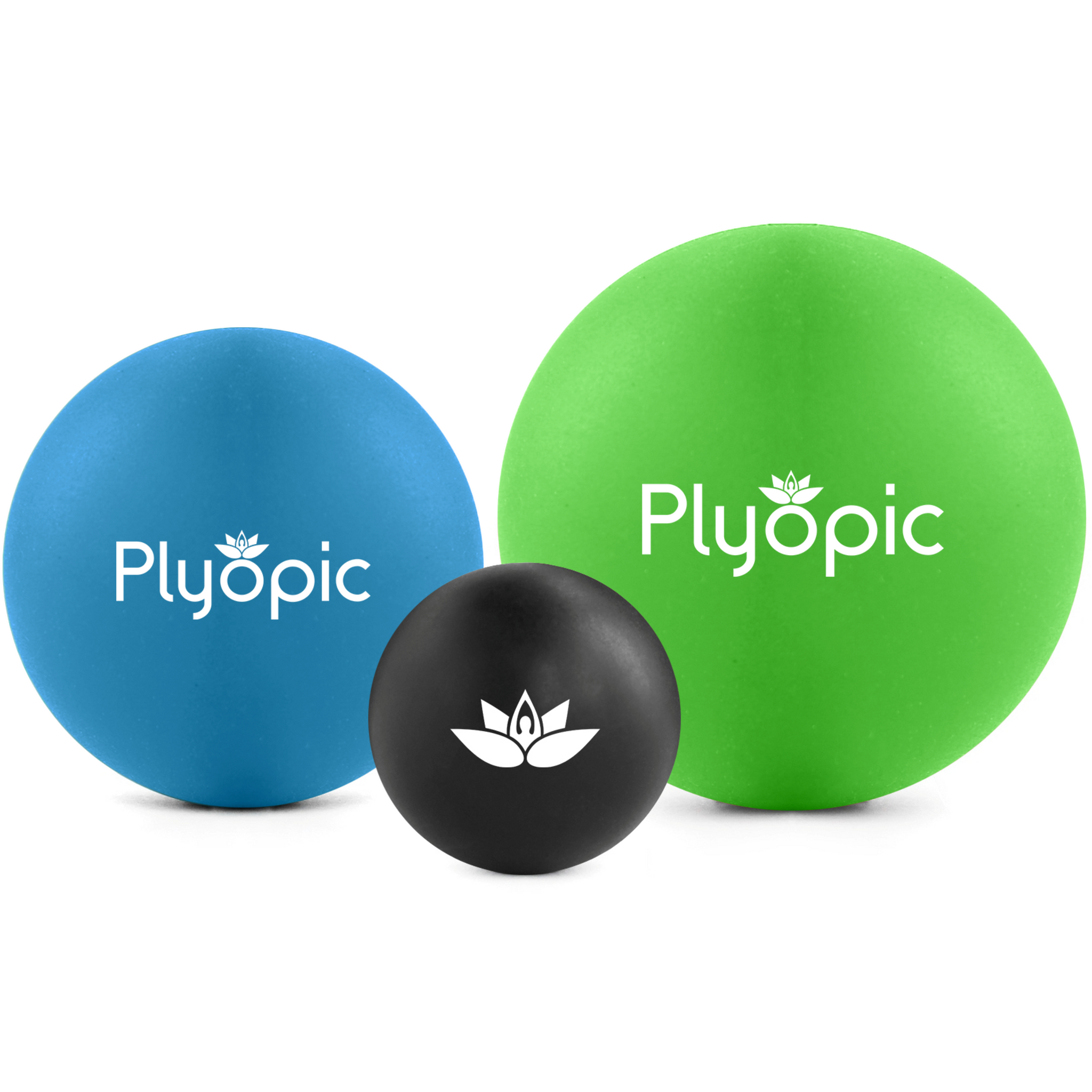 Plyopic Trigger Release Massage Ball Set With Small Medium and Large Smooth Ball
