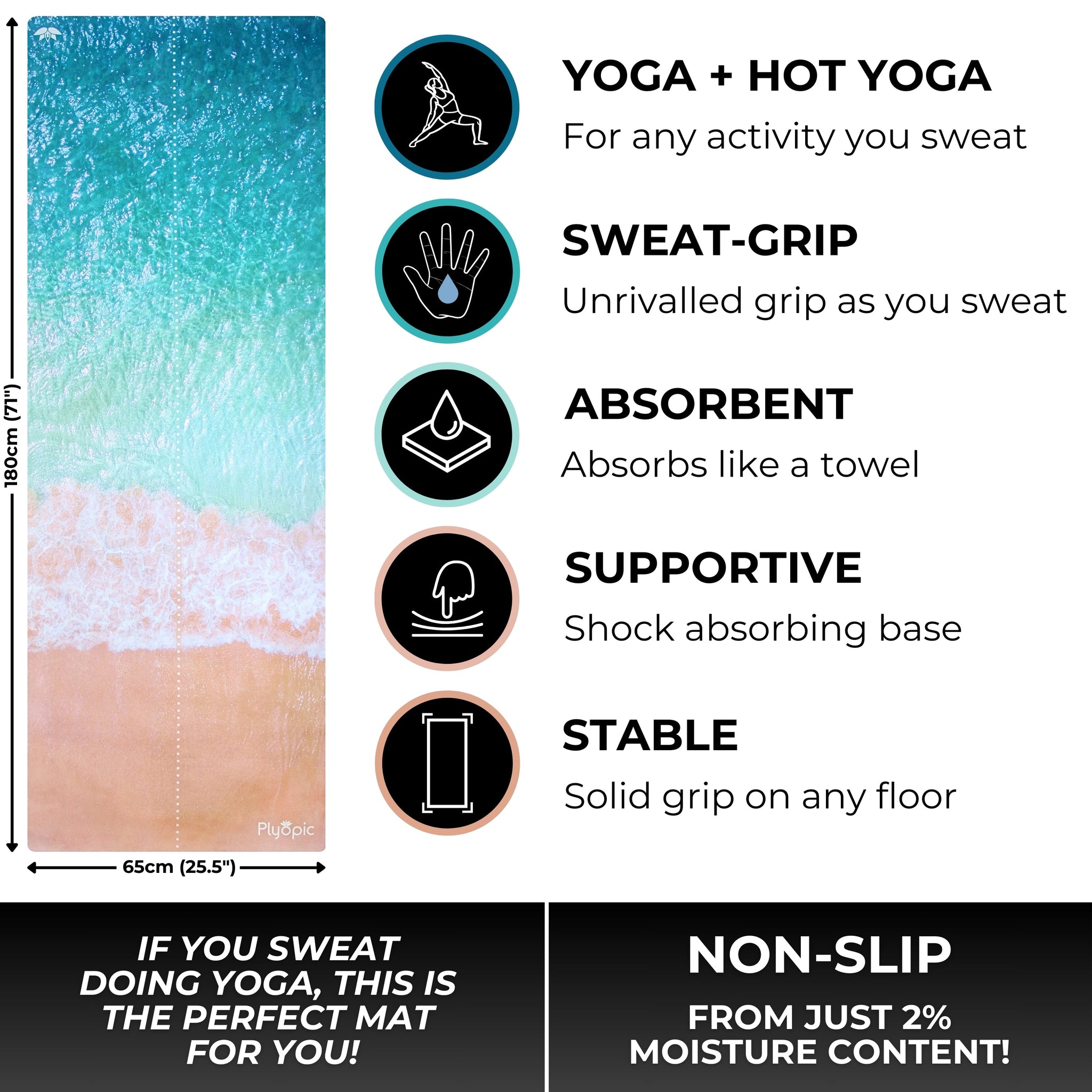 All In One Yoga Mat Beach Face - Plyopic