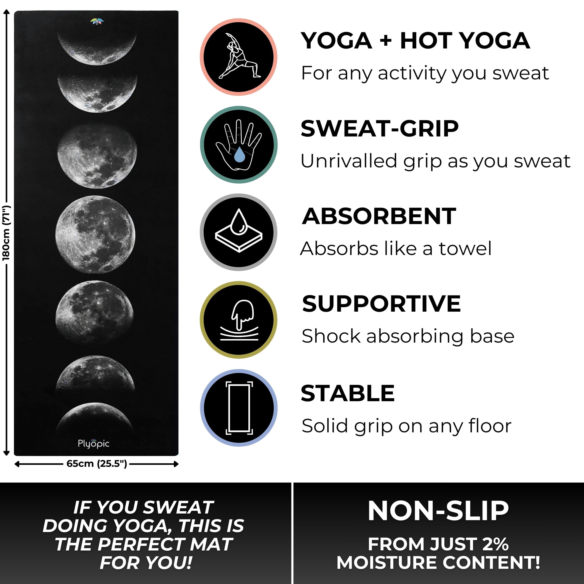 All In One Yoga Mat Moon Phases - Plyopic