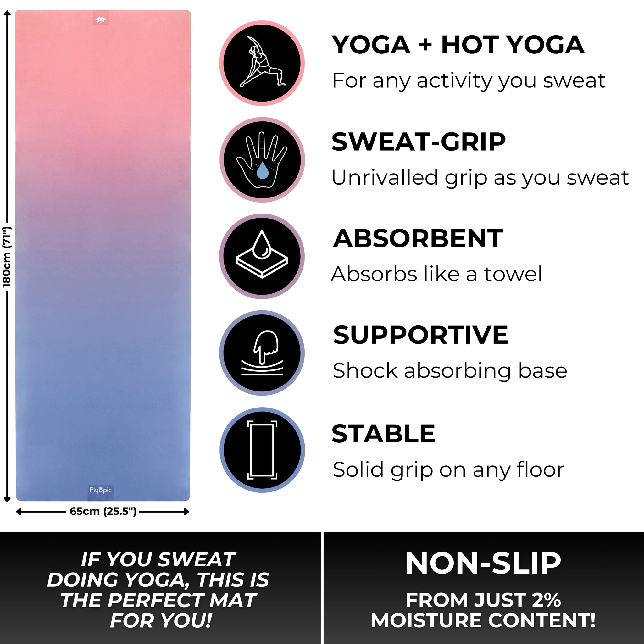 All In One Yoga Mat Ombre - Plyopic