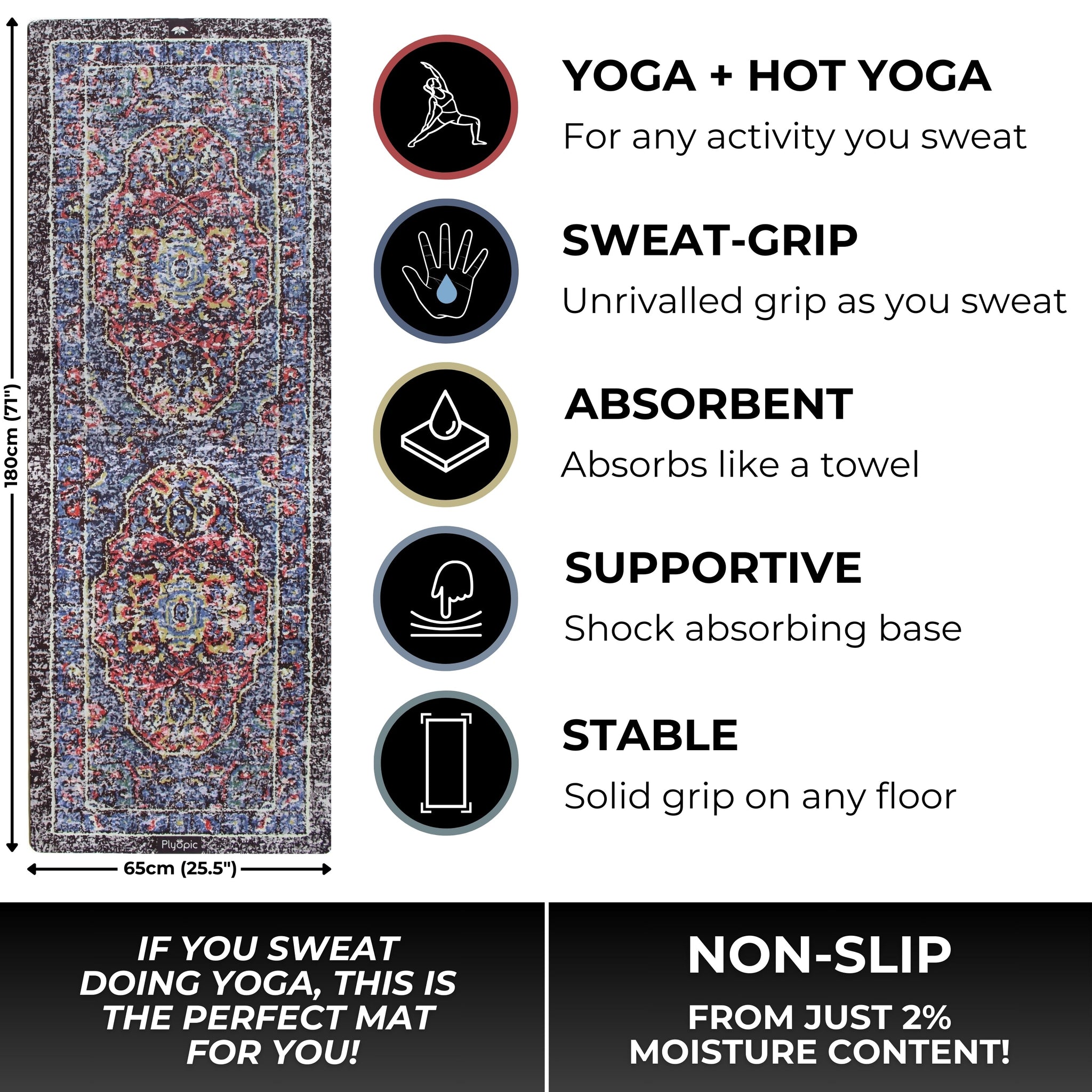 All In One Yoga Mat Persia - Plyopic