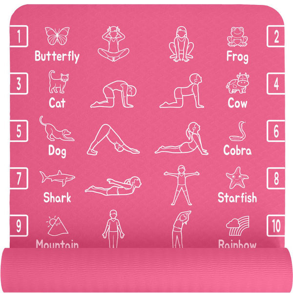 Kids Yoga Mat - Pink - Plyopic