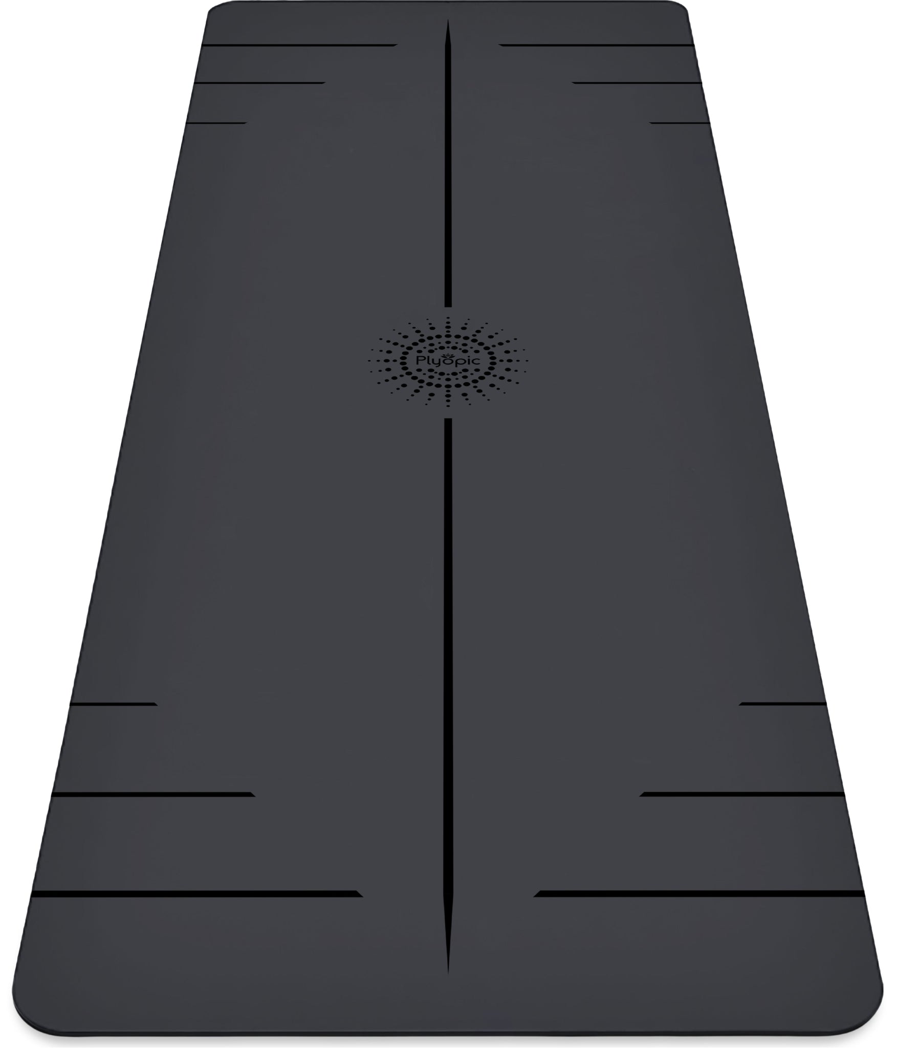 Ultra Grip Pro Yoga Mat - PoseMap Alignment - Signature Black - Plyopic