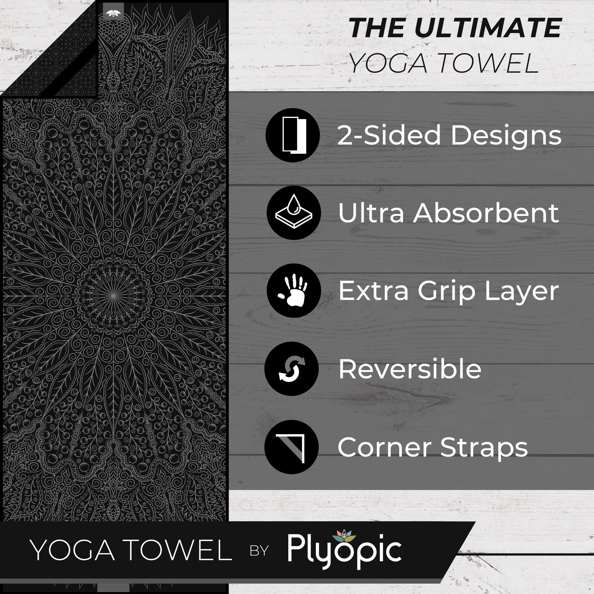 Yoga Mat Towel - Mandala - Plyopic