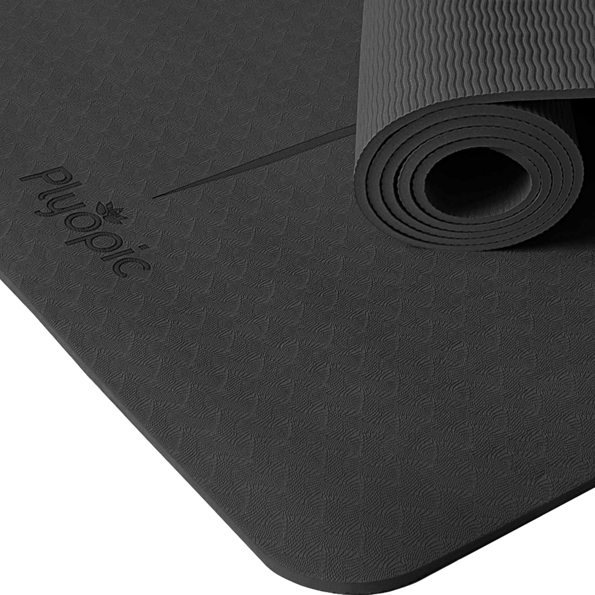 Yoga, Pilates & Exercise Mat - Black - Plyopic