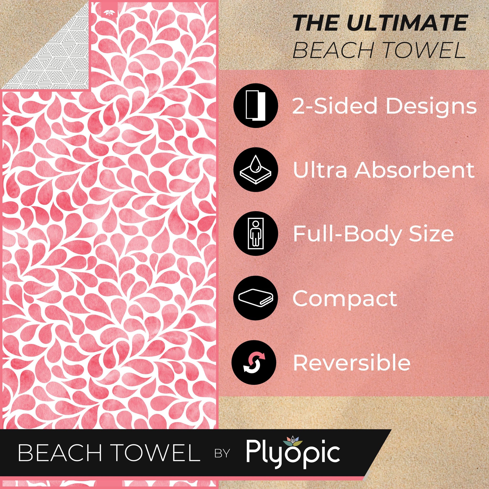 Plyopic Microfiber Beach Towel - Summer Spritz 