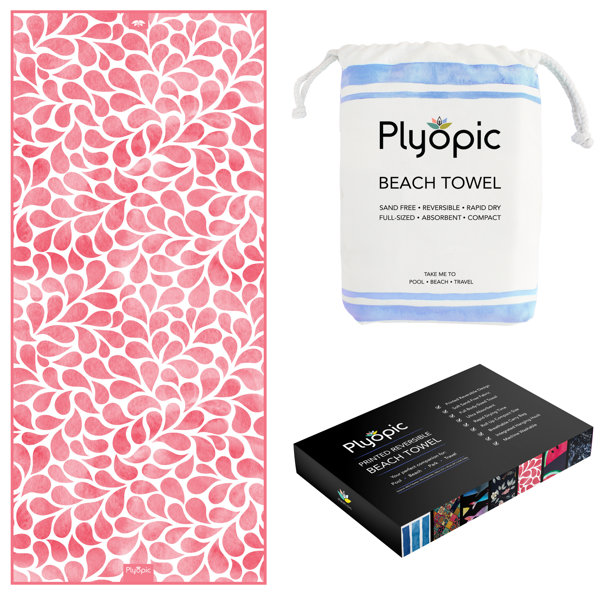 Plyopic Microfiber Beach Towel - Summer Spritz 