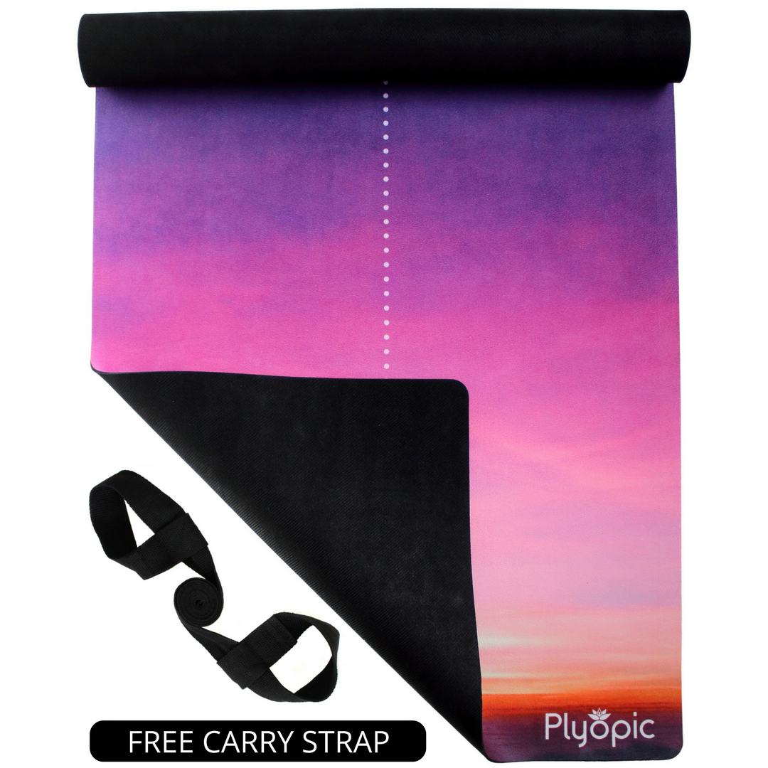 all-in-one yoga mat travel & stretching strap all-in-one