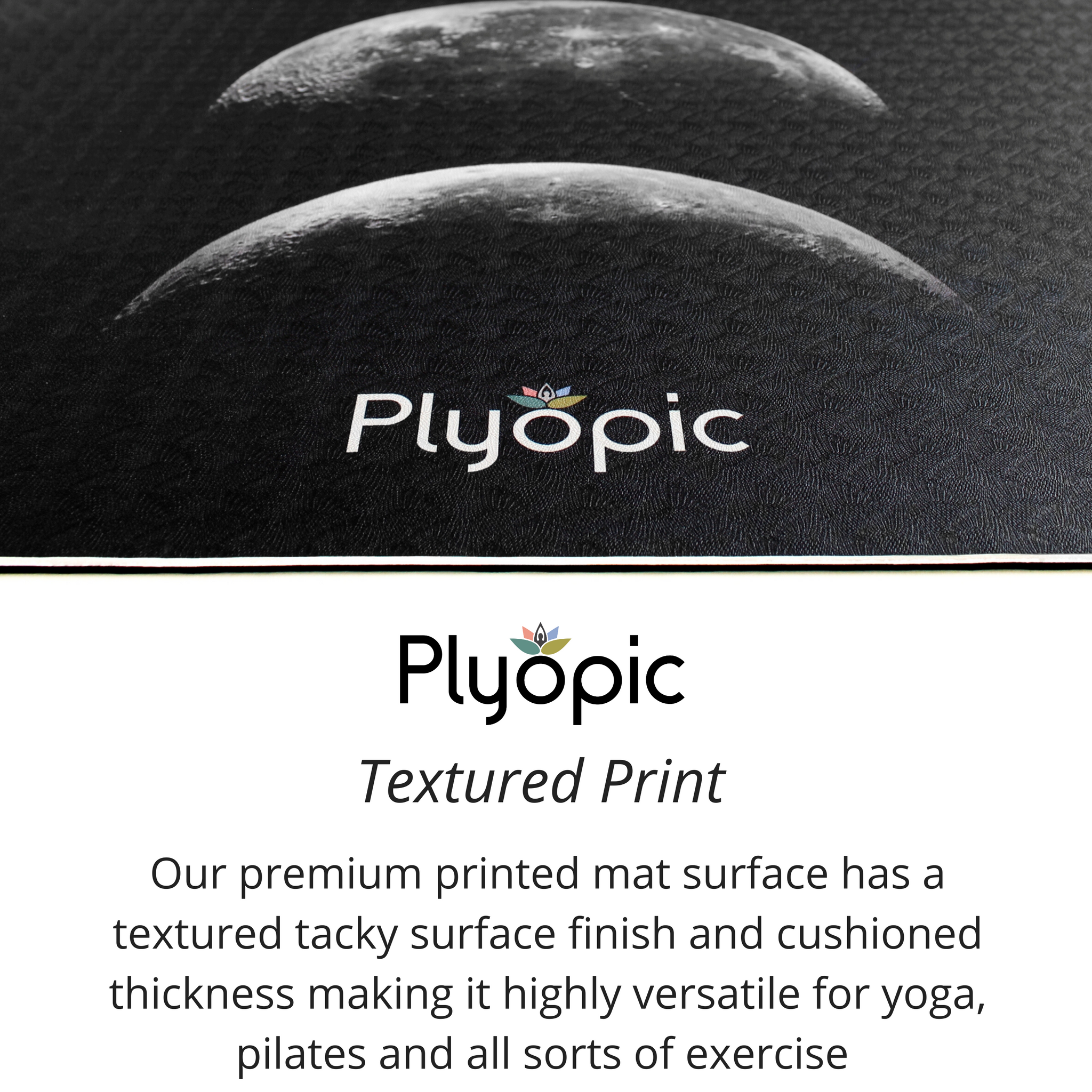 Plyopic-Printed Yoga, Pilates & Exercise Mat - Moon Phases-Yoga Mat