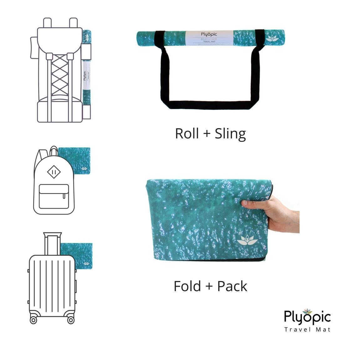 Plyopic-Travel Yoga Mat / Towel Beach Face-Yoga Mat With Sling
