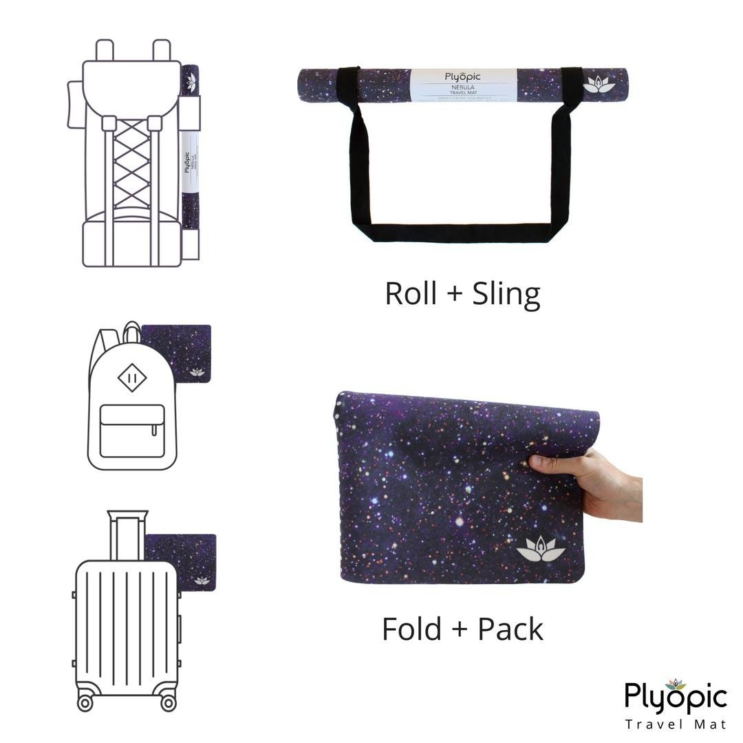 Plyopic Travel Yoga Mat / Towel - Nebula