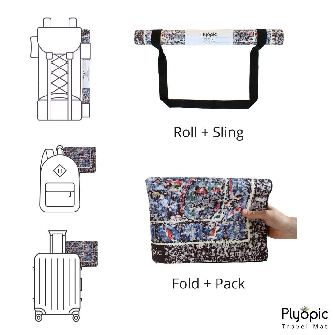 Plyopic-Travel Yoga Mat / Towel Persia-Yoga Mat With Sling