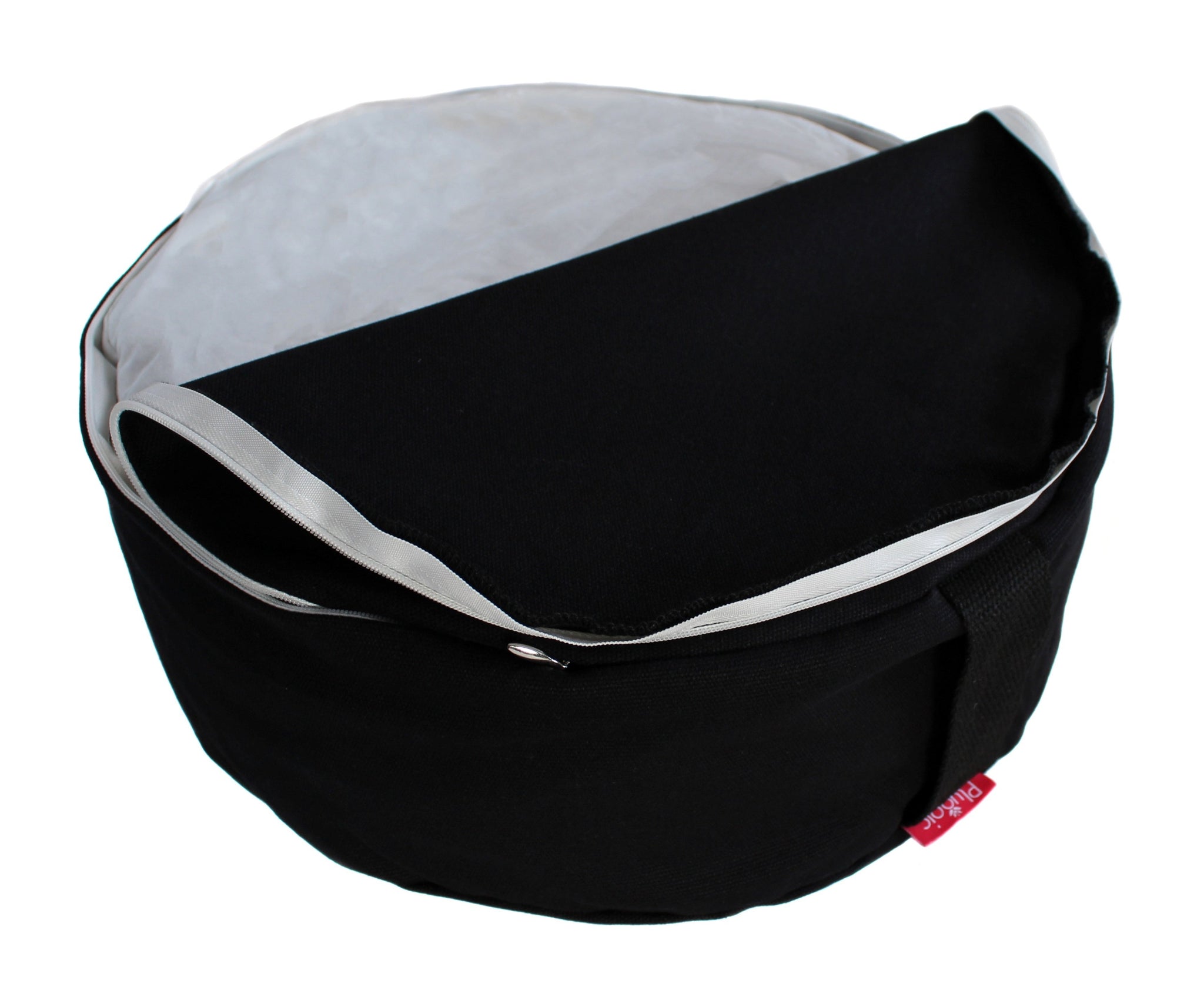 Plyopic-Zafu Meditation Cushion (Black)-Meditation Cushion With Removable Washable Cover