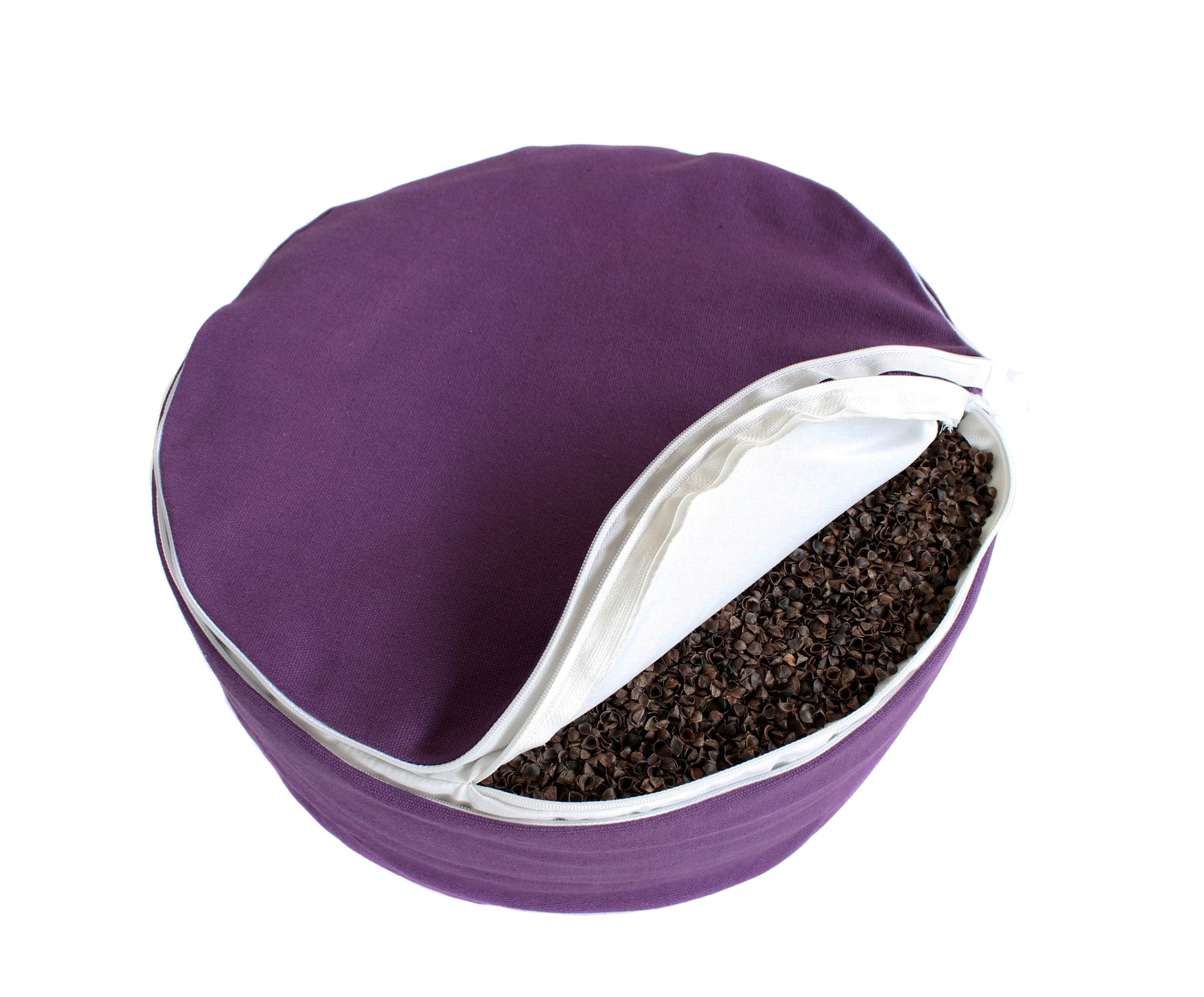 Plyopic-Zafu Meditation Cushion (Purple)-Meditation Cushion With Buckwheat Filling