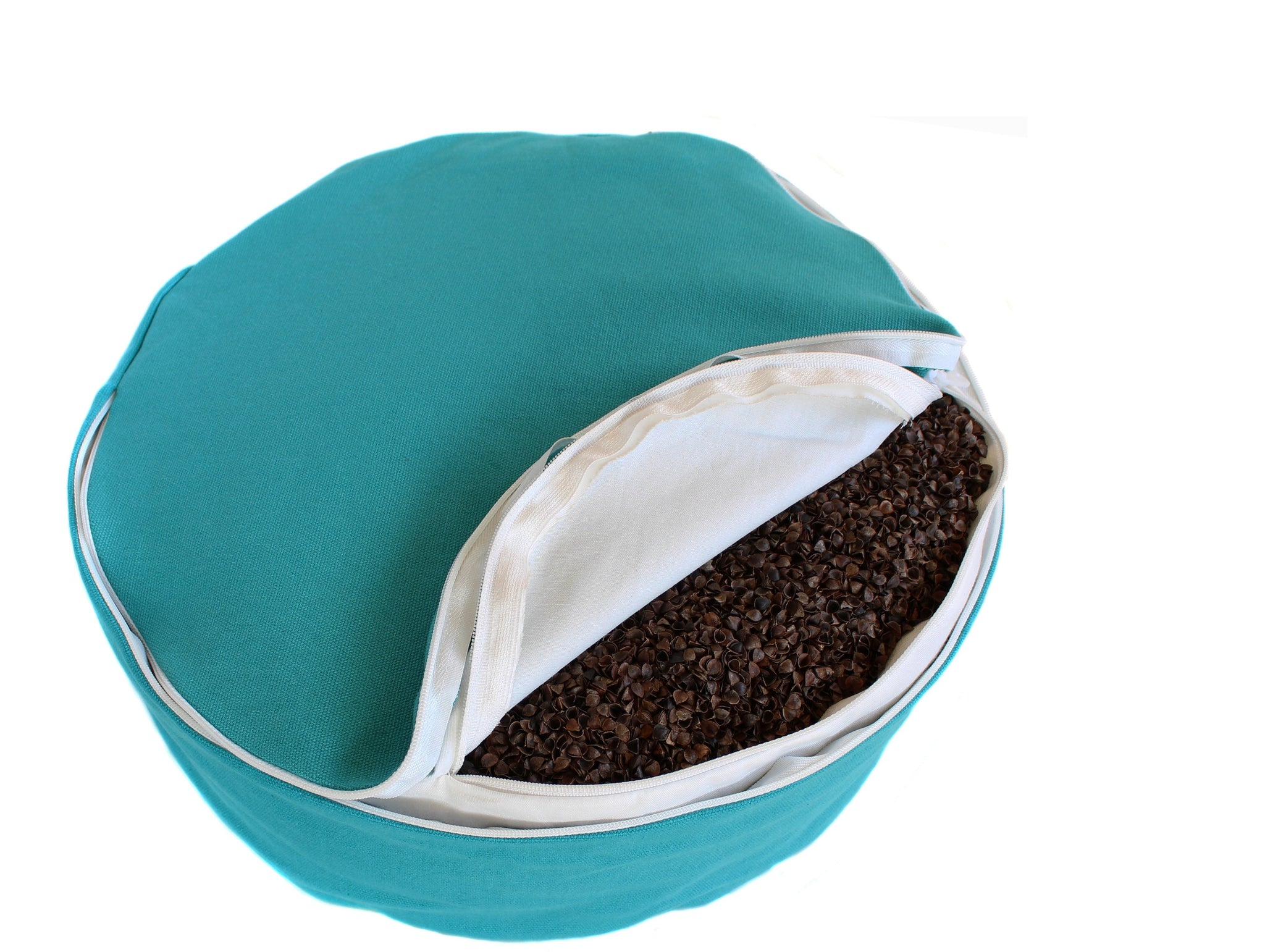 Plyopic-Zafu Meditation Cushion (Turquoise)-Meditation Cushion With Buckwheat Filling